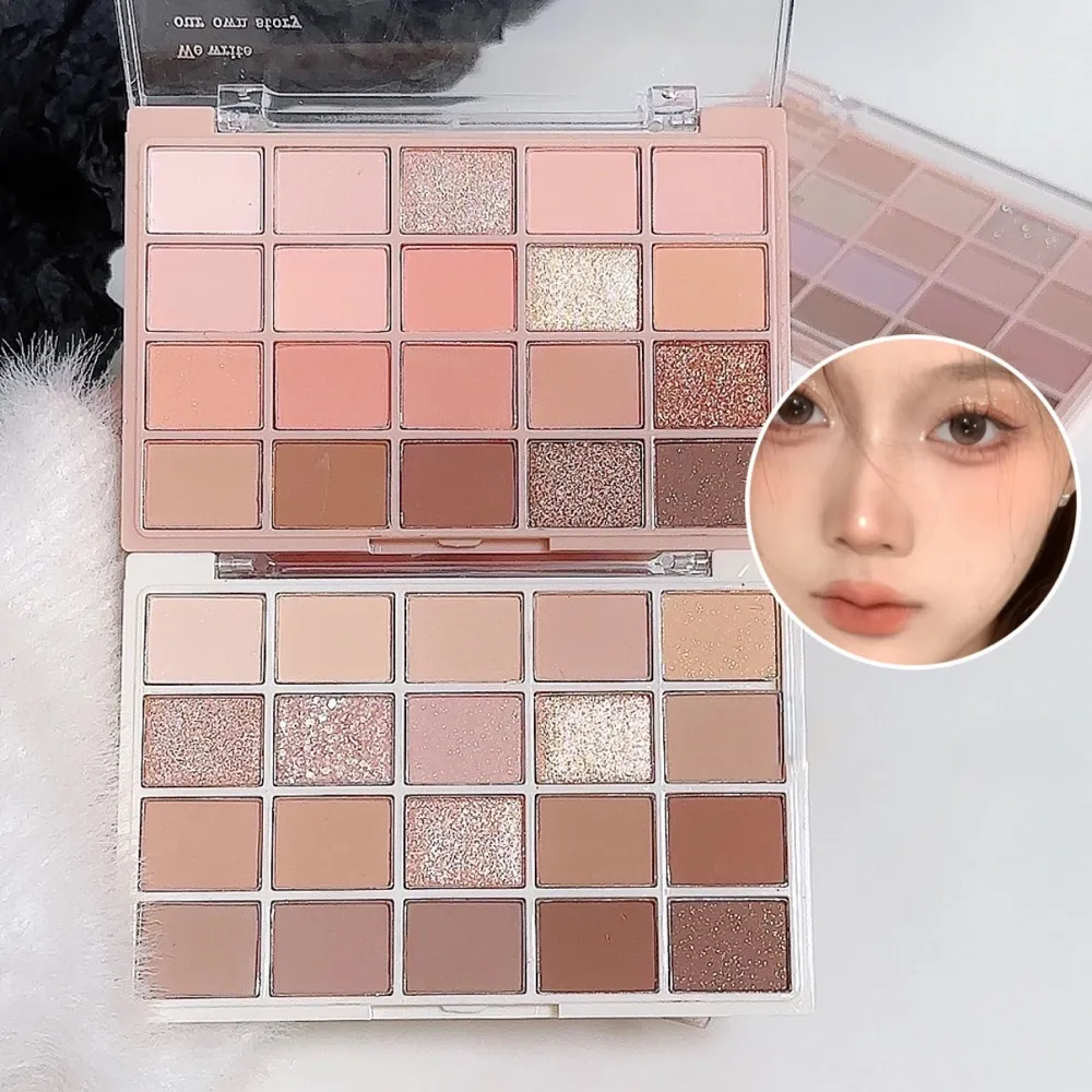 20-Color Warm Eyeshadow Palette – Romantic Smoky & Rose Tones Matte & Glitter High-Pigment Smudge-Proof Beauty Makeup — image 2