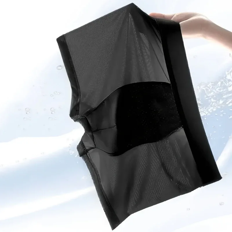 Ensemble 3 pièces de pantalons à jambes plates pour hommes, en soie glacée respirante noire Pure, pantalons à jambes carrées confortables, décontractés et sportifs pour hommes