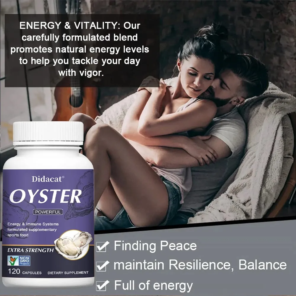 Oyster Extract - Support Athletic Performance Motivation and Immunity Nutritional Supplement 120 Capsules — image 4