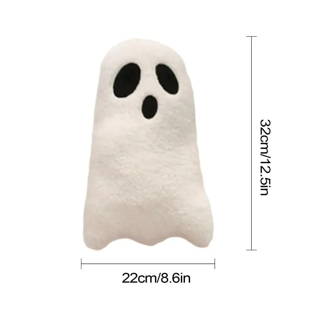 32cm Cute Halloween Pillow Stuffed Ghost Throw Pillow Soft Cartoon Ghost Doll Toy Stuffed Plushie Home Halloween Decorations