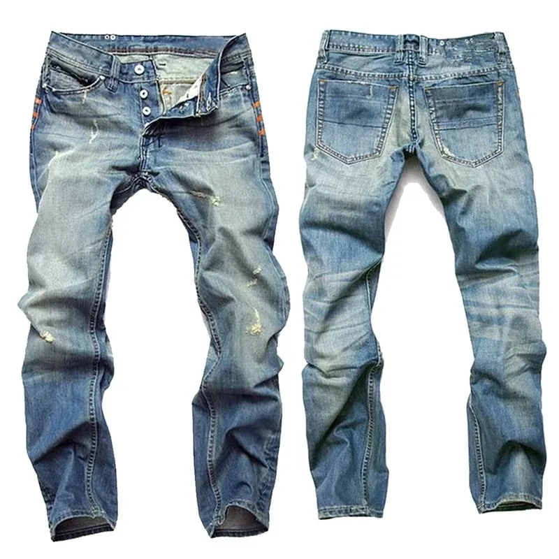 Hot Sale Casual Men Jeans Straight Cotton High Quality Denim Pants Retail & Wholesale Pants Brand Plus Size — image 2