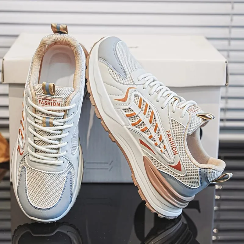 Men's Fall Shoes New Model Breathable Mesh Sports Sneakers Thick Bottom Casual Trendy Footwear — image 3