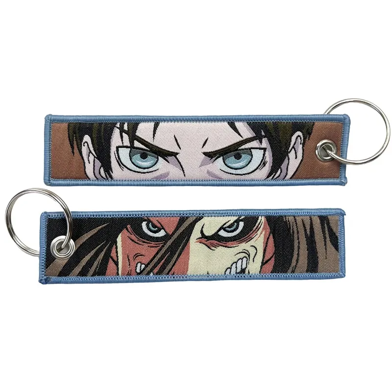 Embroidery Cool Eagle Beak Keychain Lanyard Anime Manga Series Badge Holder USB Pendant Portable Key Lanyard Accessories