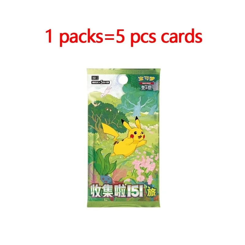 오리지널 정품 포켓몬 트레이딩 PTCG 카드 수집 151 Vol.2 보충 팩 참조 151 코인 세트 카드 도서 수집 어린이 선물