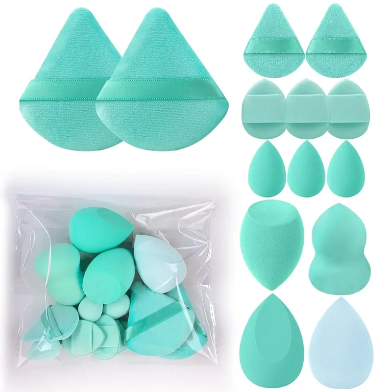 3-20PCS Makeup Brushes Set Eye Shadow Foundation Blush Highlighter Concealer Brush Female Beauty Tool Beauty Sponges Thumb Puffs — image 24