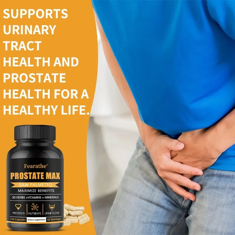 Saw Palmetto Prostate Supplement - 30 Plant Extracts Vitamins & Minerals for Men's Prostate Health Urination & Hair Growth — image 2