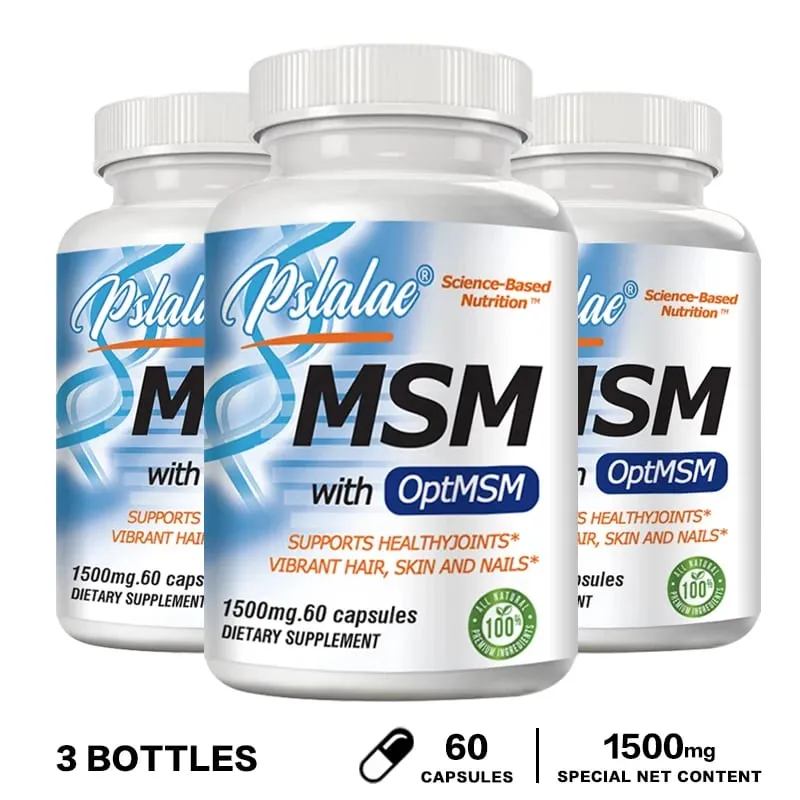 MSM with OptiMSM Capsules 1500mg - Supports Joint Health and Mobility Relieve Joint Discomfort — image 10