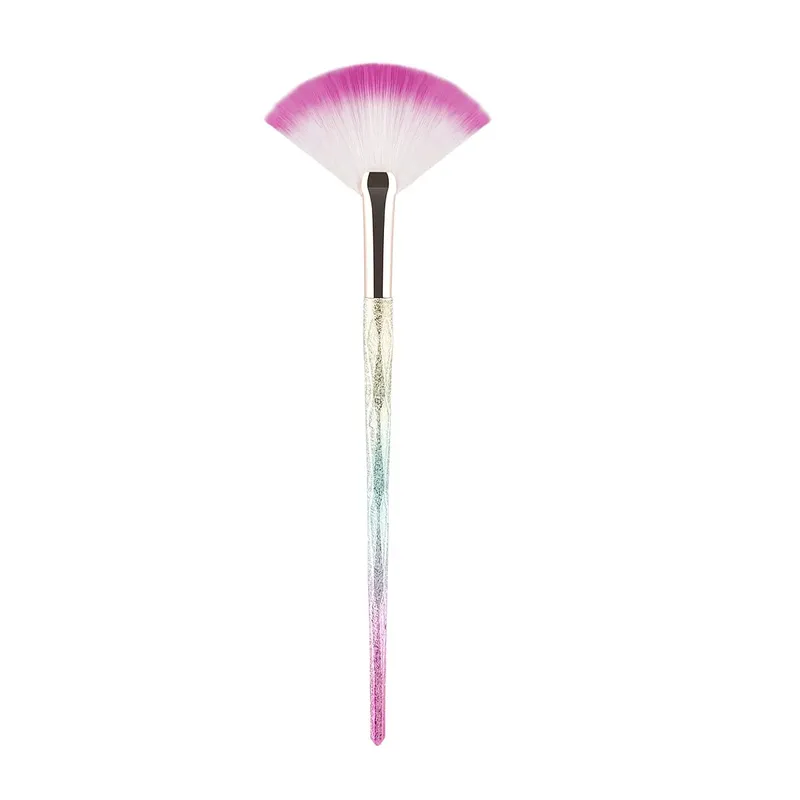 1pcs New Practical Facial Brushes Fan Makeup Brushes Soft Portable Mask Brushes Cosmetic Tools for Ladies Girls Nail Charm Beaut