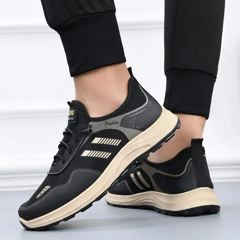 Flat Shoes for Men Non-Slip Soft Soles Comfortable Dad Shoes for Middle-Aged and Elderly People Walking Shoes for Men Spring and Autum New Casual Shoes — image 2