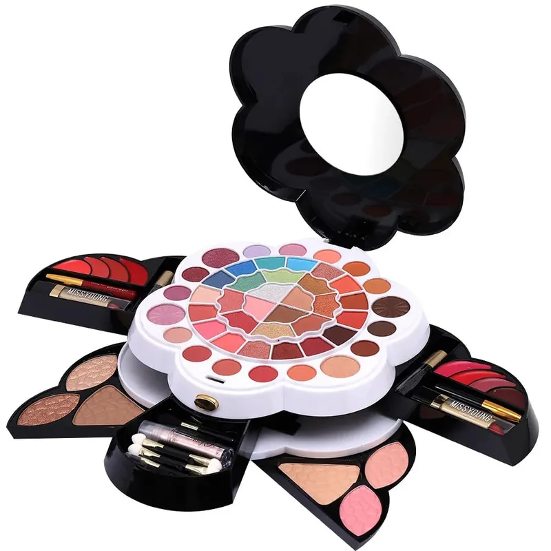 Bestselling All-in-One Makeup Case Kit Eyeshadow Lipstick Blush Highlight Palette Long Lasting Portable Complete Cosmetic Set