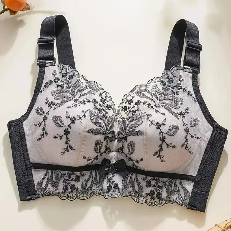Sexy Lace Bra Push Up Soft Bra Small Breast Gathering Anti-Sagging Lace Women Underwear Adjustable Lingerie — image 10