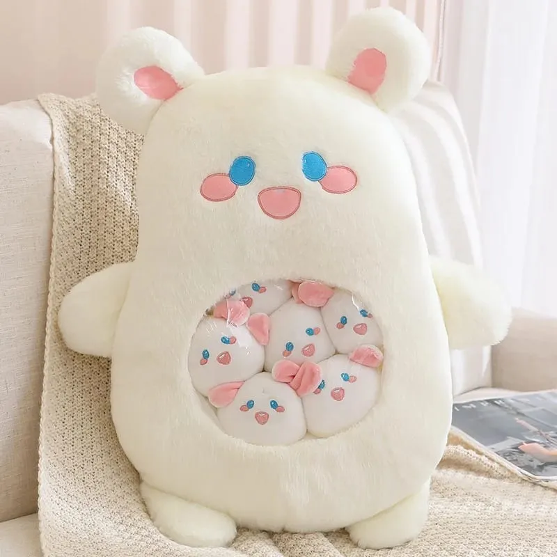 6Pcs Small Toys Inside Cute Panda Koala Rabbit Dinosaur Cartoon Animals Plush Pillow Soft Stuffed Sofa Cushion Homdecor Pillow — image 9