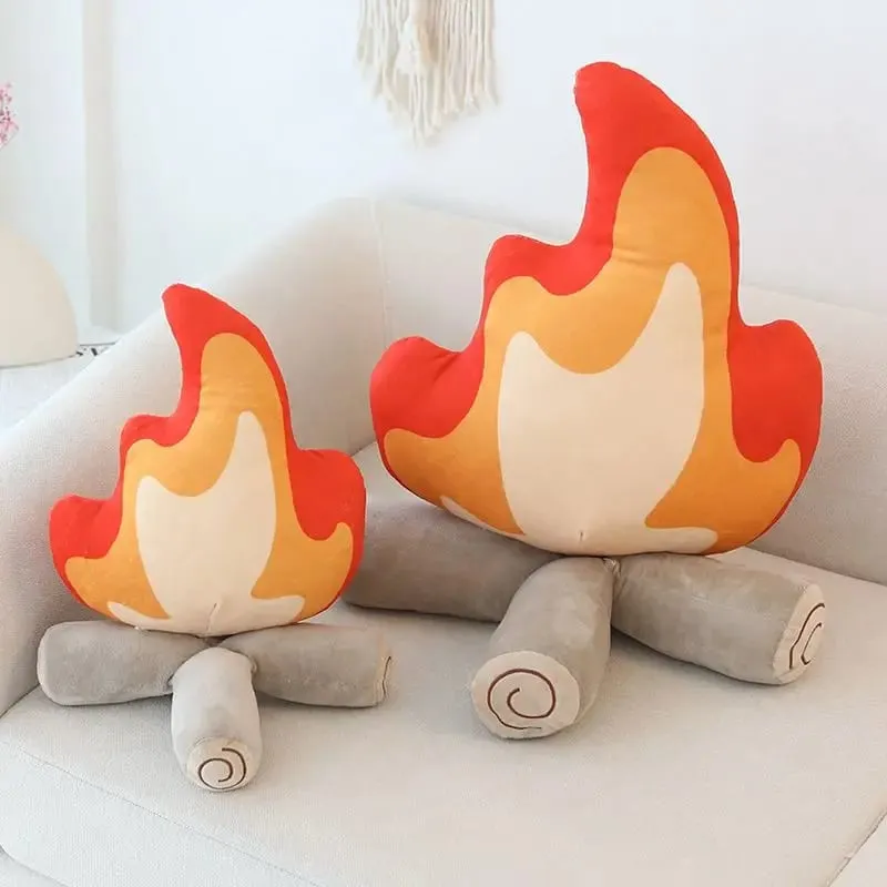 ZU 30/45cm Creative Plush Pillow Bonfire Stuffed Toy Funny Home Decor Campfire Cushion Emulational Fire Soft Doll — image 8