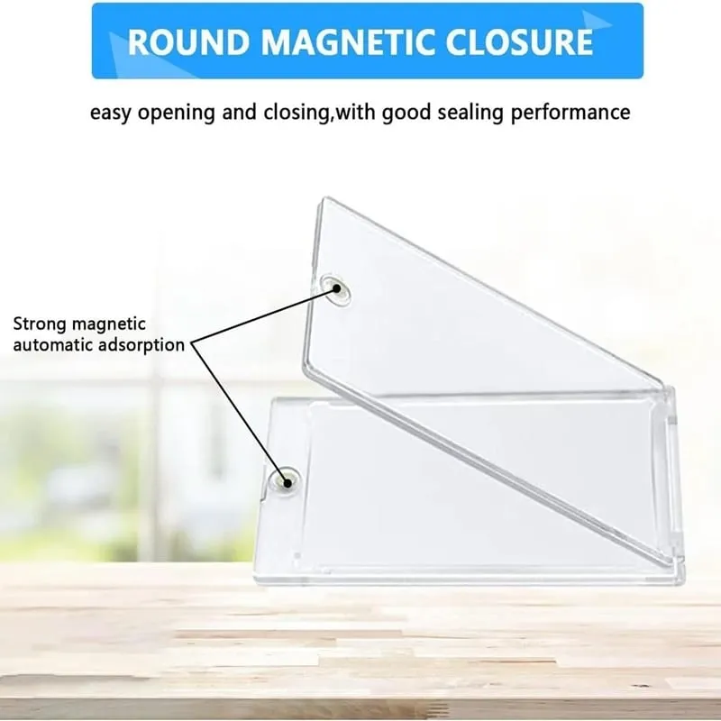 35PT Magnetic Card Holder Display Case Set Fit for YuGiOh Pokmon Game Sports Trading Cards Sleeves Hard Acrylic Protector Toy