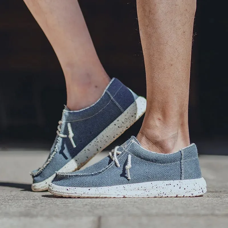 2025 Fashion Men's Casual Loafers Summer Canvas Comfortable New Luxury Brand Designer Denim Sports Walking Shoes Tenis Masculino