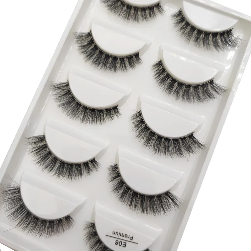 Transparent 3D Mink Eyelashes Natural Clear False Eye Lashes Soft Invisible Eyelash Wispy Makeup Faux Cils H13 X08 5 Pairs — image 14