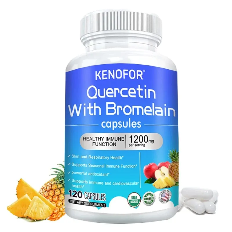Bromelain Capsules- with Quercetin Zinc Extract Improves Digestion Joint Health Nutrient Absorption Immune Support — image 1
