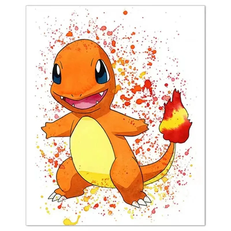 Anime Pokemon Canvas Painting Bulbasaur Charmander Squirtle Poster and Print Watercolor Wall Art Picture Home Decor Kids Gifts — image 14