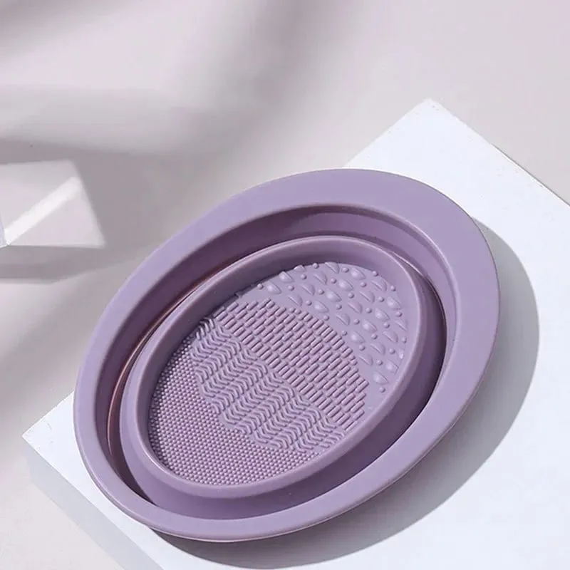 Silicone Makeup Brush Cleaner Bowl Foldable Clean Mat Cosmetic Foundation Eyeshadow Powder Brushes Cleaner Tools Makeup Supplies — image 7