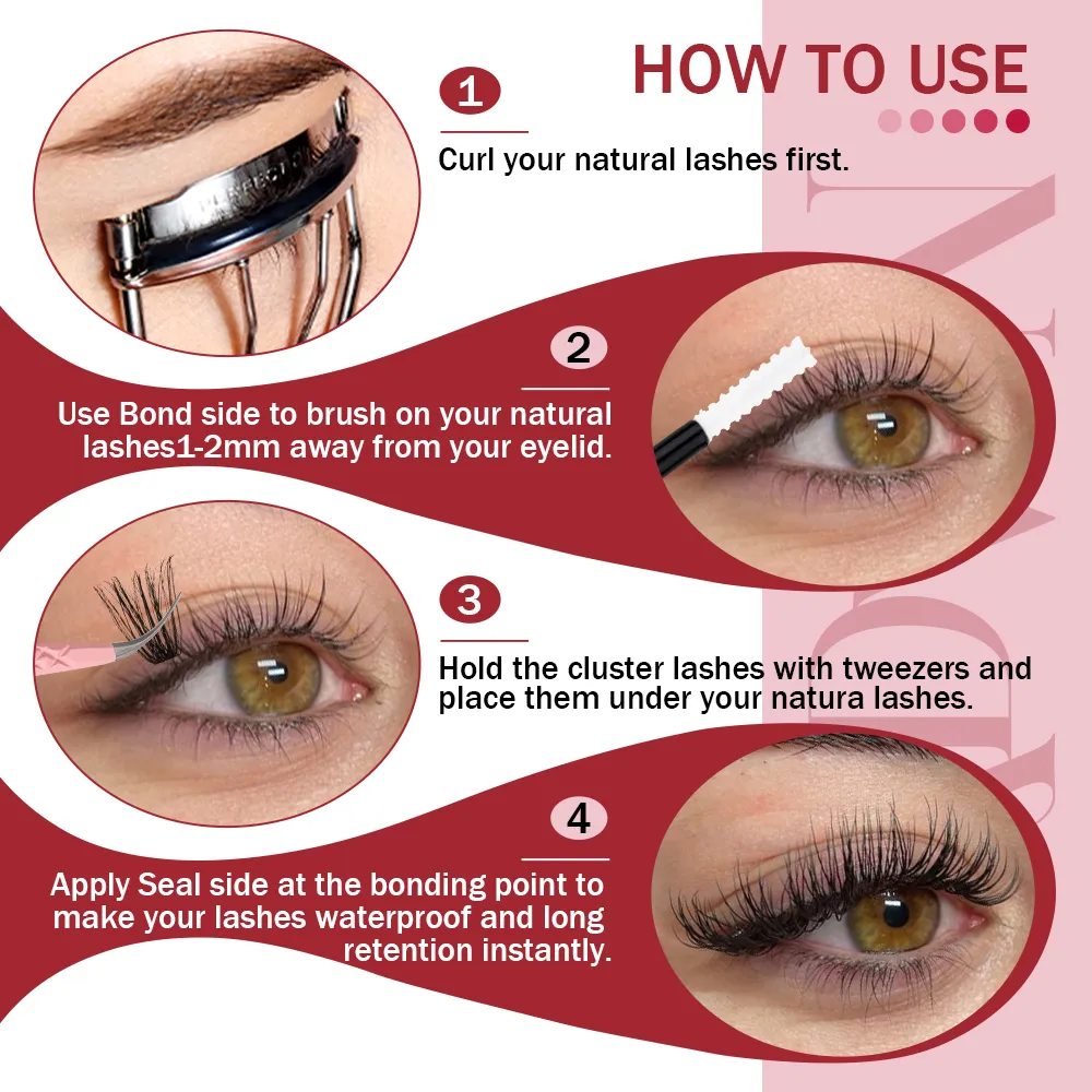 Fadvan DIY Cluster Lashes Mixed Tray Individual Lashes Volume Eye Lashes Soft Natural Lashes Mink Lash Cluster False Eyelashes — image 6