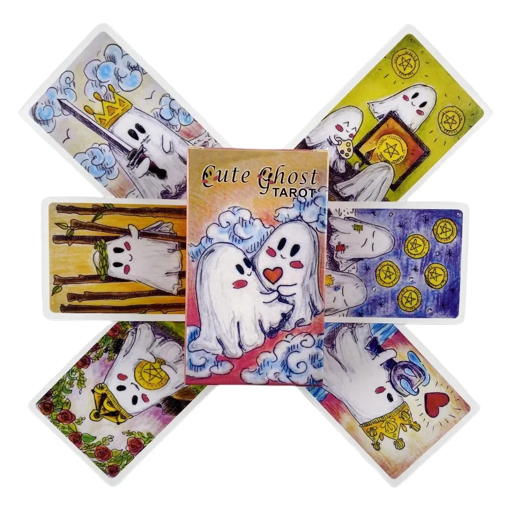 Cute Ghost Tarot Deck Toy 78pcs Tarot Deck Oracle Card Divination Birthday Party Entertainment Board Game