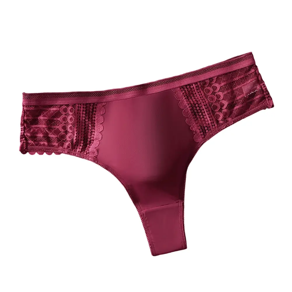 1pc Männer Sexy Spitze Slip Nahtlose Eis Seide G-String Unterwäsche 3D Ausbuchtung Beutel Solide Tanga Hohe Elastische Atmungsaktive höschen — image 5