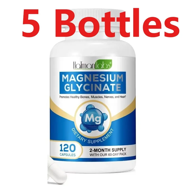 건강한 뼈 근육 및 신경 지원 성인을 위한 208mg 원소 비스글리시네이트 함유 마그네슘 글리시네이트 캡슐 120캡슐 — image 11