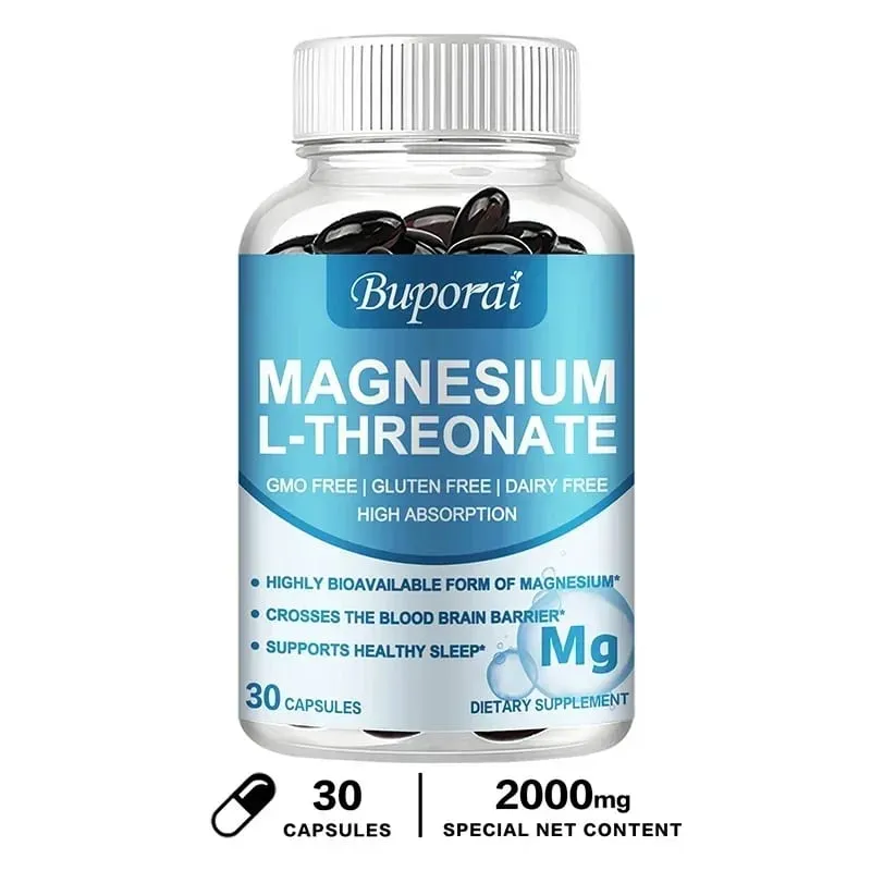 Magnesium L Threonate - Focus and Memory Enhancer Supports Nerve Function Muscle Strength Bone and Joint HealthSupplements — image 10