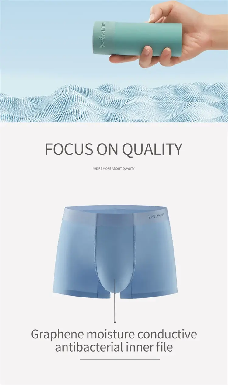 MiiOW 3pcs 120D Ice Silk Seluar Dalam Lelaki Seluar Dalam Seksi Seksi Nipis 3A Graphene Antibakteria Seluar Dalam Lelaki Seluar Dalam Lelaki Lancar — image 10