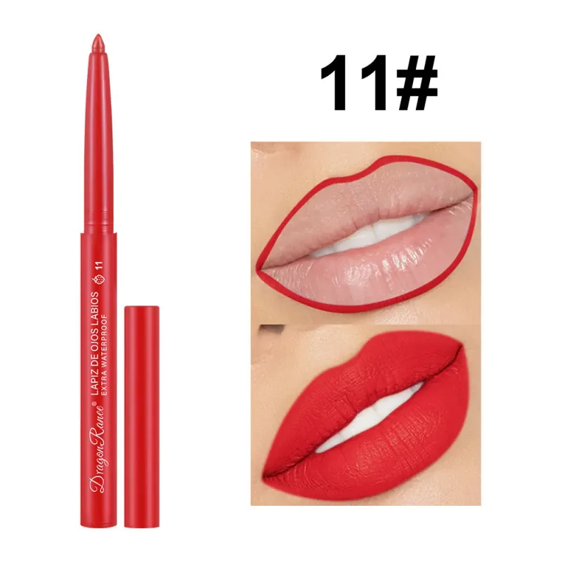 Tužka na rty Vodotěsná Tužka na rty s dlouhou výdrží Tužka na rty Matná Začátečník Automatická Tužka na rty Bean Hydratační nepřilnavé cup Lips — image 3