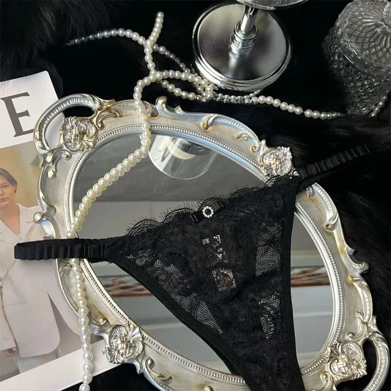 Kant Vrouwen Ondergoed Mini Slipje Fancy Elegante Slips Sexy Transparante Vrouwelijke Lingerie Intieme Kleding Lage Taille G-String