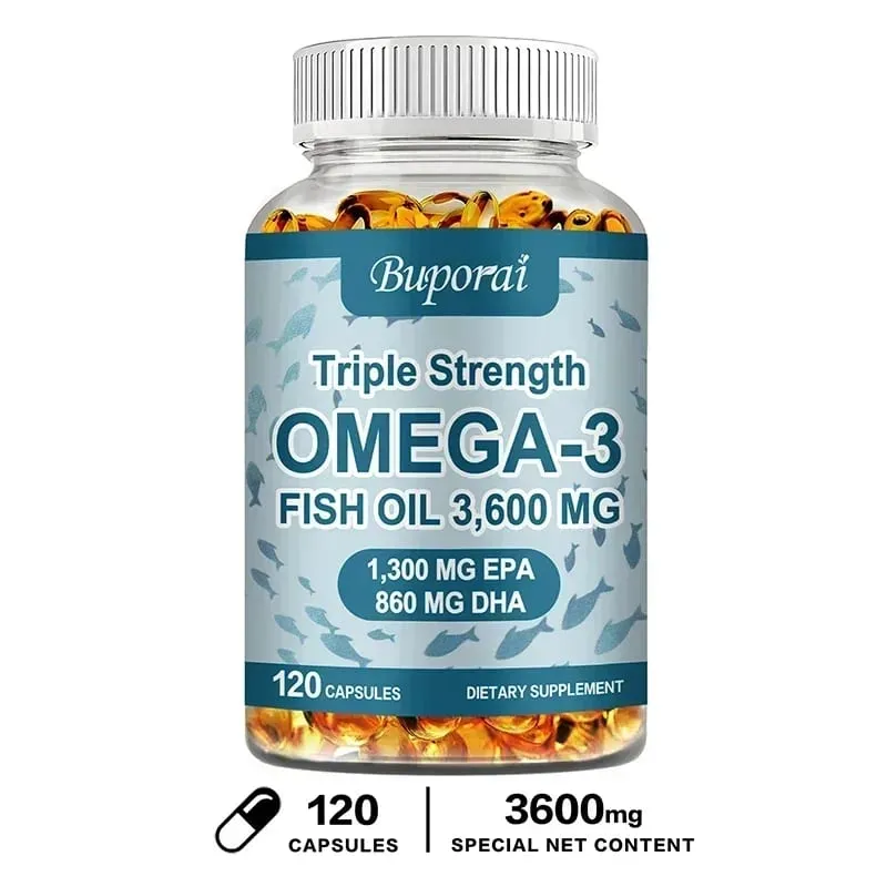 Omega 3 Fish Oil - Rich in EPA+DHA Supports Joint Brain and Eye Health Enhances Immune Function and Antioxidant