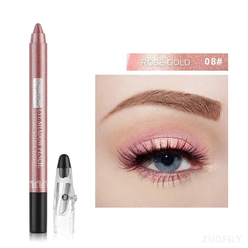 12Colors Glitter Eyeshadow Pen Long Lasting Matte Eye Shadow Palette Shiny Highlighter Silver Purple Eyeliner Pencil Cosmetics — image 11