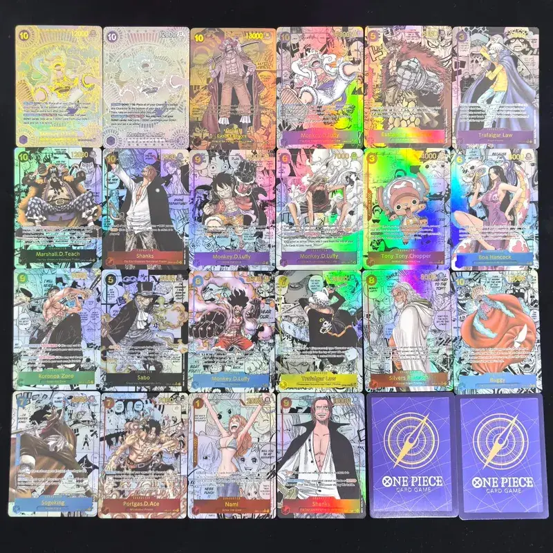 22Pcs/Set OP01-OP11 OPCG ONE PIECE Collection Card Roronoa Zoro Monkey D. Luffy Sabo Nami GOLD.ROGER DIY English Version Gift