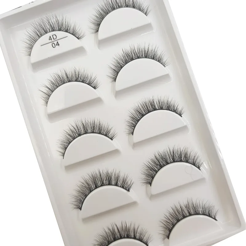 Novo 5 pares de cílios postiços de vison natural maquiagem extensão de cílios curtos cílios falsos cílios falsos maquiagem beleza cilios