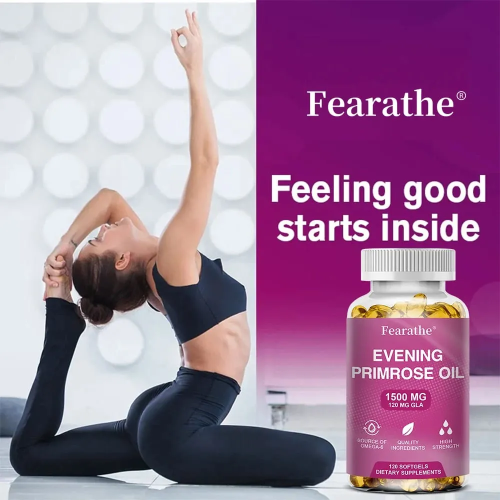 Natural Evening Primrose Oil Capsules Antioxidant Bone Strengthening Immunity Suitable for Women To Improve Endocrine Health — image 6