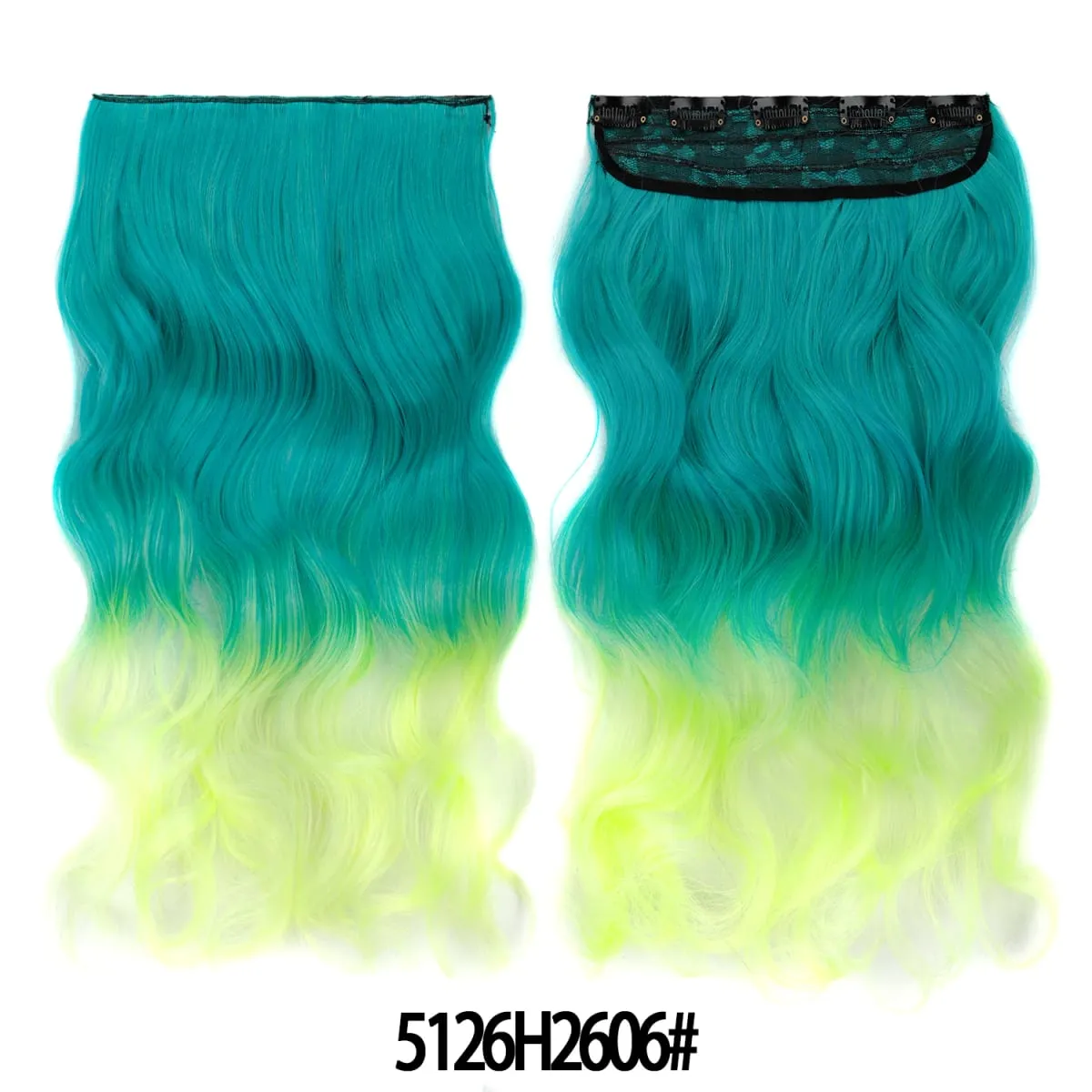 Jeedou One Piece 5 Clips Wavy Ombre Clip In Hair Extensions Long Water Wave Συνθετικά Σγουρά Μαλλιά Κομμάτι Rainbow Χρωματιστά Μαλλιά — image 33