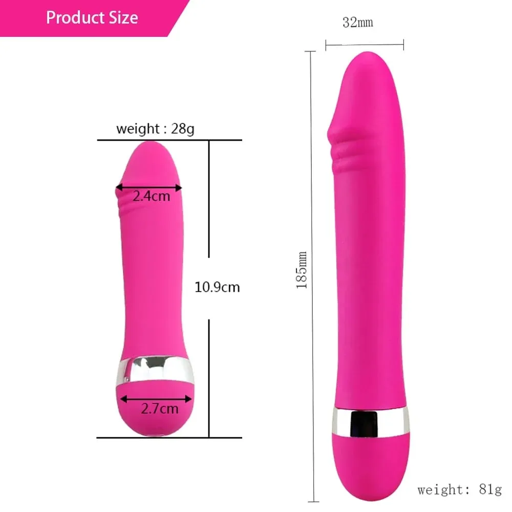 Realistic Dildo Mini Vibrator Magic Massager Wand Vaginal Clitoris Stimulator G Spot Silicone Adult Sex Toys for Woman Couples — image 6