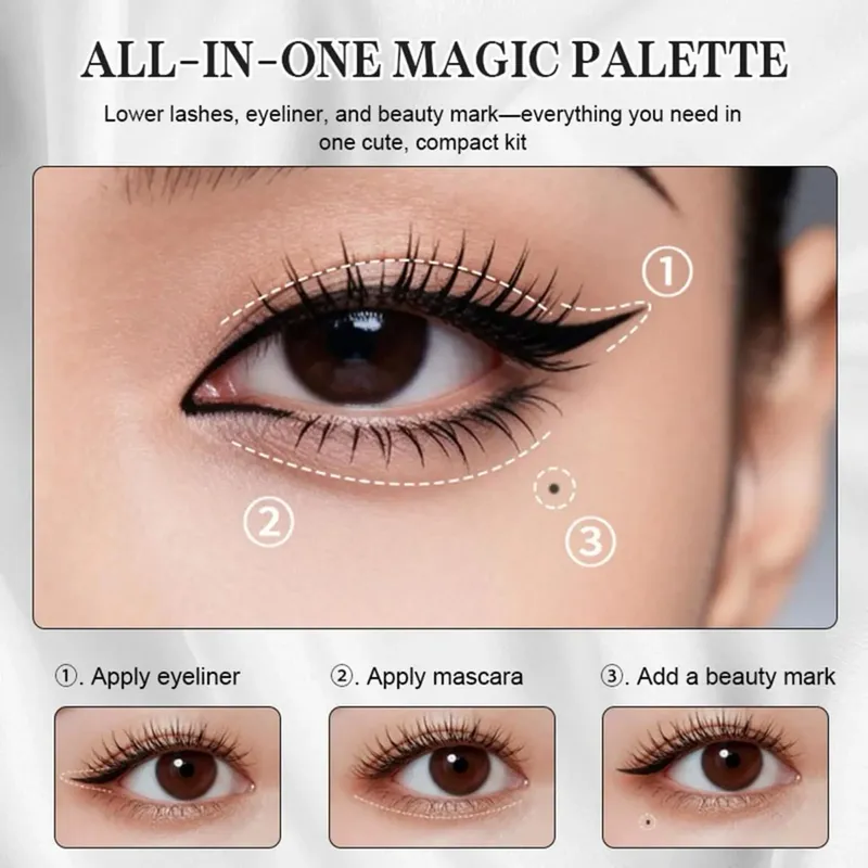 Eye Makeup Stamp Kit Long-lasting Beauty Lower Eyelash Stamp Eyeliners And Mole Set Eye Makeup Non-slipping Application Set