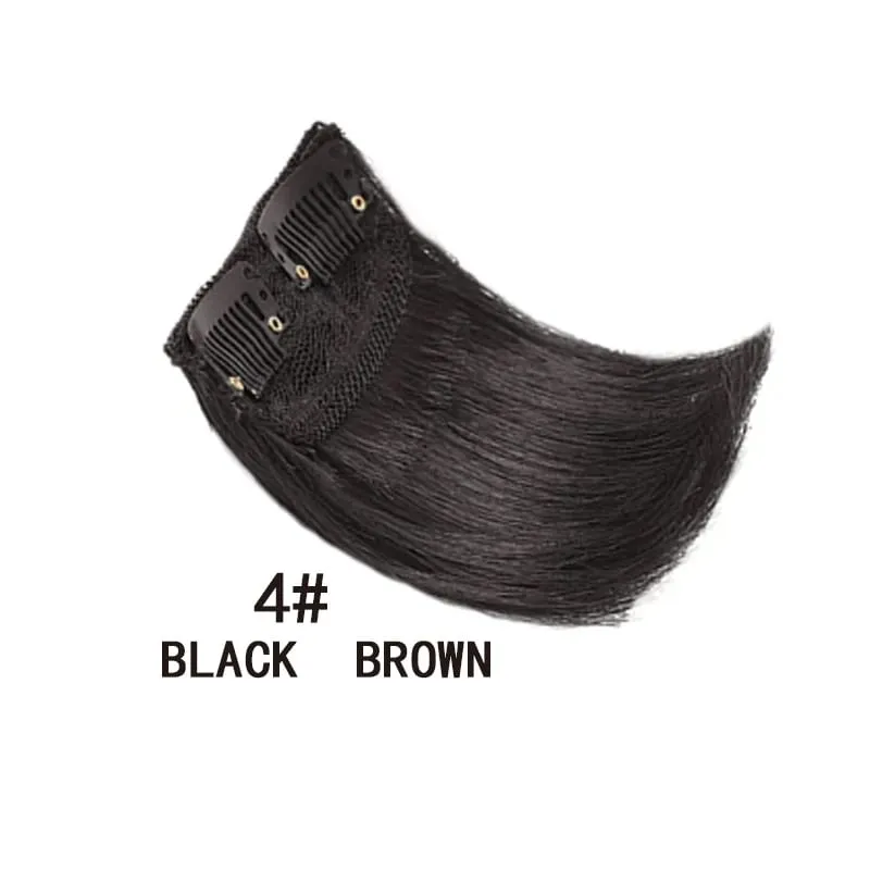 4Inch Synthetic Clip In Hairpiece Hairpin One Piece Seamless Artificial Hair Pad Black Natural Hair Extensions Fake for Women — image 8