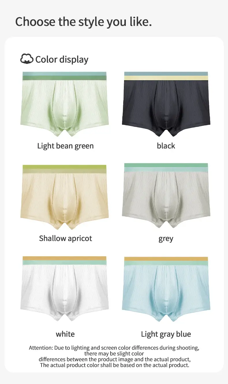 Men's cotton underwear men's boxers summer thin trend boys sports boxers antibacterial boxers