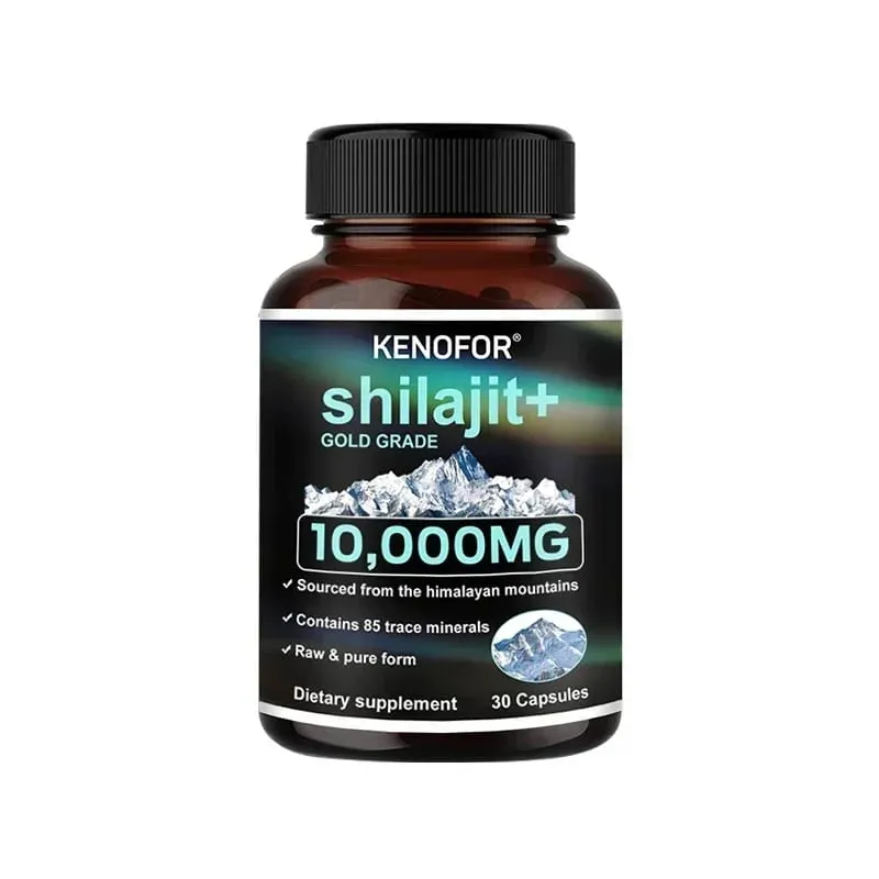 Himalayan Original and Pure Shilajit Capsules Rich in Natural Fulvic Acid and 85+ Trace Minerals Gluten Free Supplement
