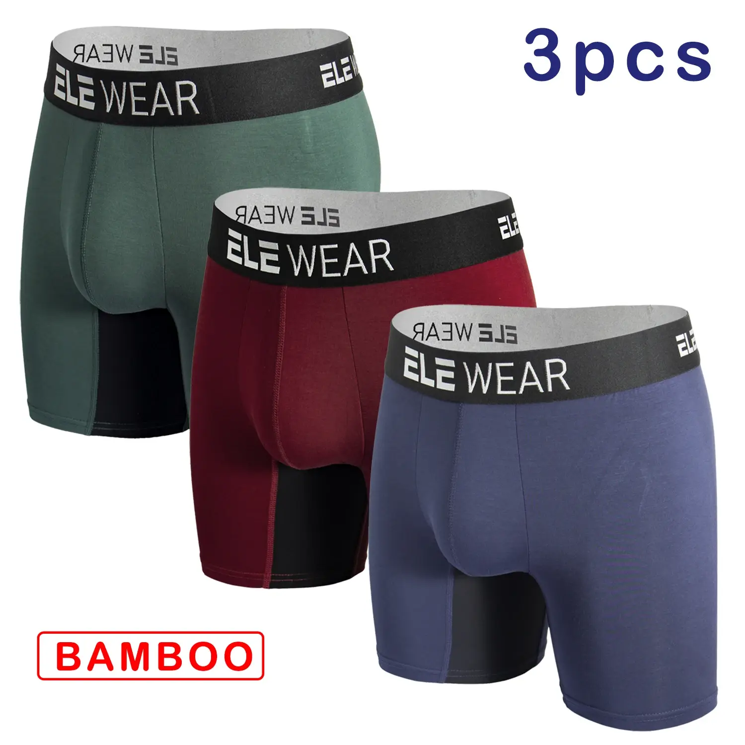 Bamboo Men's Underwear Long Sports Underwear, Moisture-Wicking, Boxer Briefs For Men — image 3
