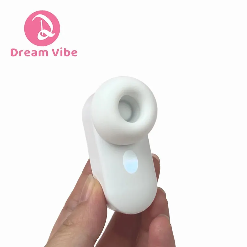 Dream Vibe Echo 2-in-1Mini Sucker Earphone Shaped Yellow Tapping and Sucking Vibrator Sex Toy Woman Nipple Clitorial Massager