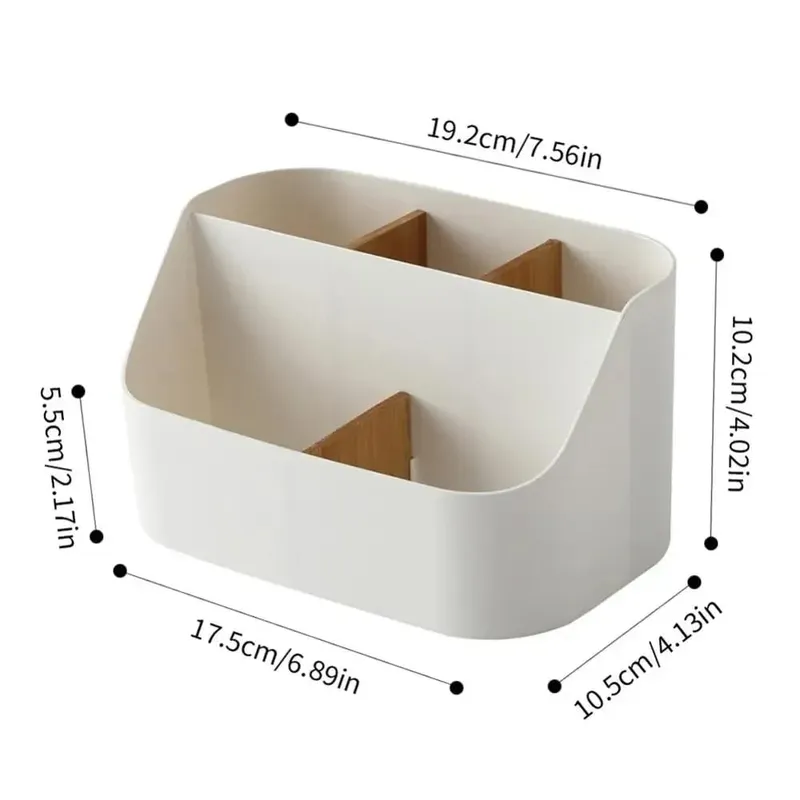 Desktop Storage Box Makeup Brushes Holder With Detachable Divider Comestic Tools Lipstick Beauty Tools Stationery Storage Box