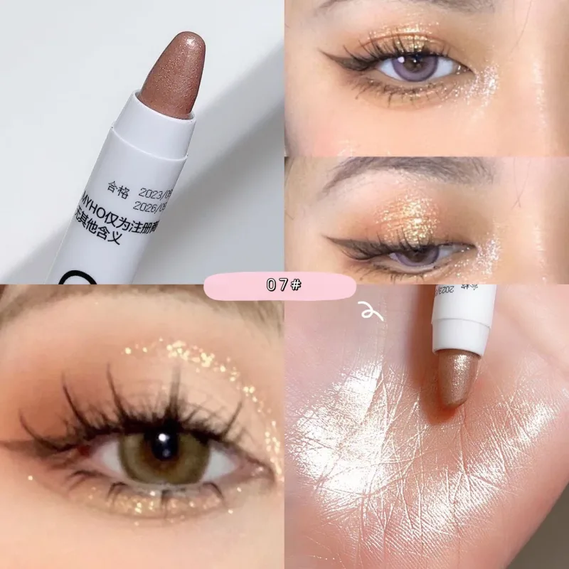 White Eyeliner Shiny Glitter Eyeshadow Stick Eyeliner Pen 13 Colors Matte Blue Purple Pink Eye Liner Makeup Brighten Silkworm — image 12