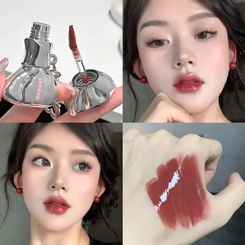 Bowknot Lip Gloss Set Water Light Plump Lips High Shine Sheer to Buildable Color Everyday Casual Vibe Makeup — image 8