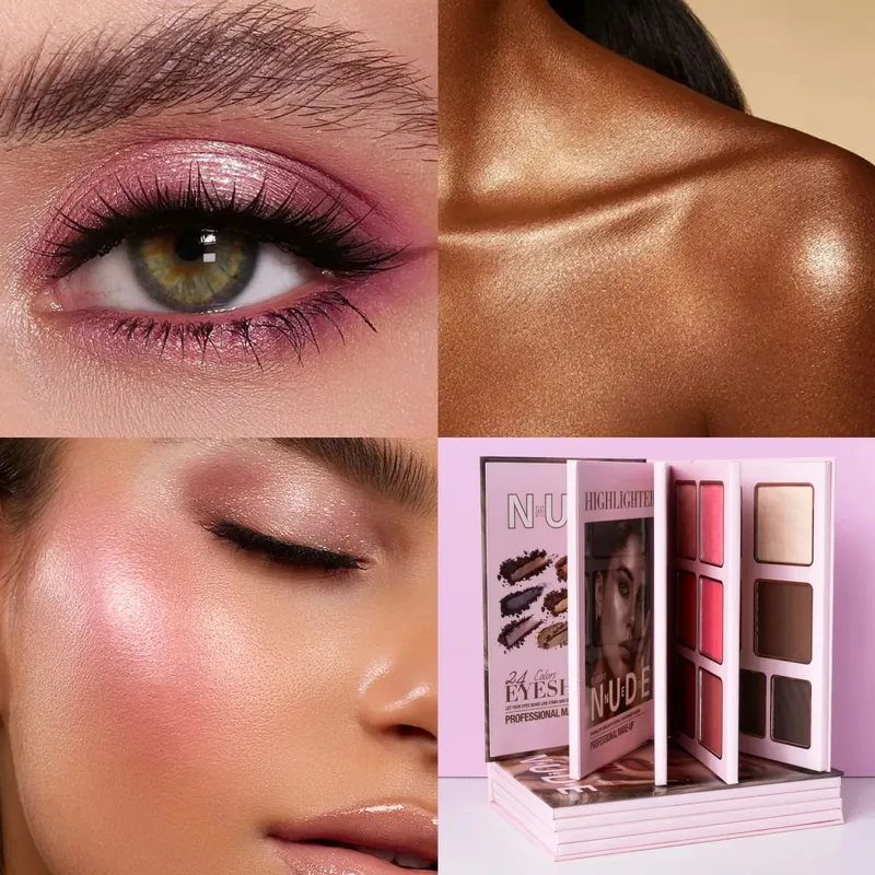 Multi‑Page All‑In‑One Makeup Book Kit Eyeshadow Blush Highlighter & Contour Powder Palette — image 5