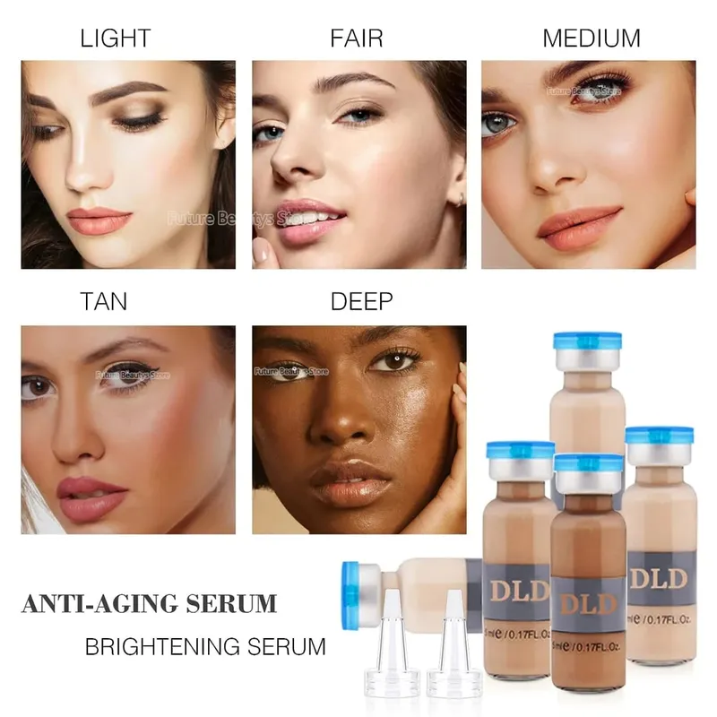 10pcs/box Korea BB Cream Glow Ampoule Skin Booster Serum Kit Whitening Niacinamide Foundation Moisturize Rejuvenate Skincare