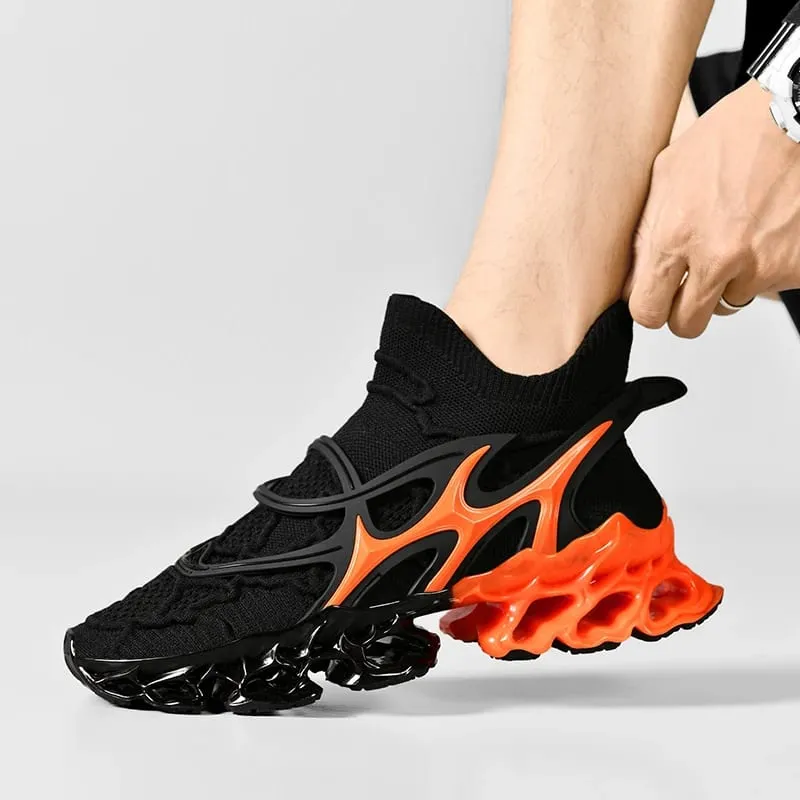 Men's Blade Type Shoes Breathable Shock Absorption Running Shoes Non-Slip Shoes For Jogging Tennis Gym Casual Walking Sneakers — image 5